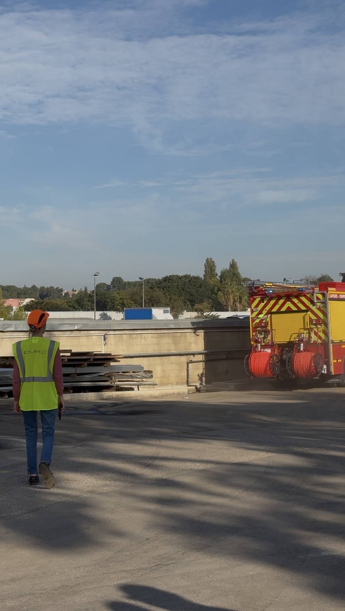 Exercice incendie au sein de la société EMRJ